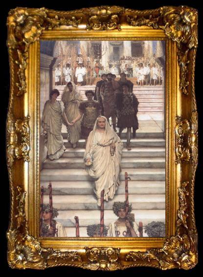 framed  Alma-Tadema, Sir Lawrence The Triumph of Titus: AD 71 (mk23), ta009-2